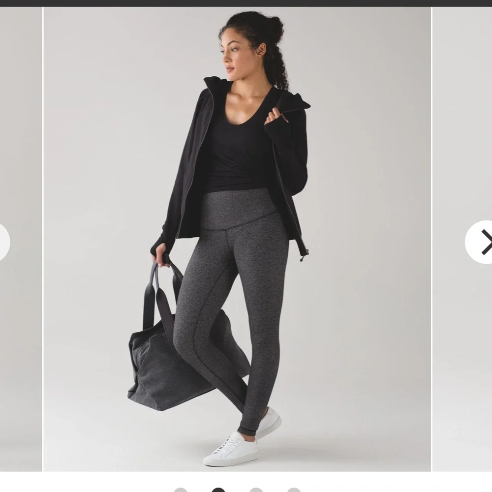 LULULEMON heather herringbone leggings size 4 - Picture 4 of 6